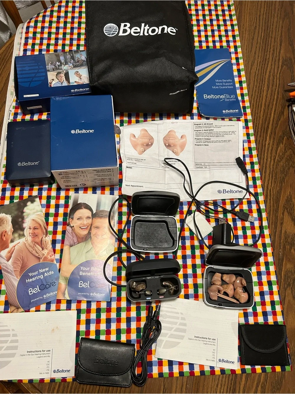 Beltone Hearing Aids with Charging Cases - Beige